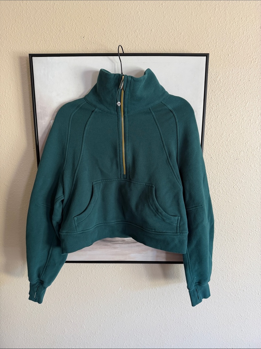 Lululemon Scuba Oversized Funnel Neck Half Zip Gold Zip